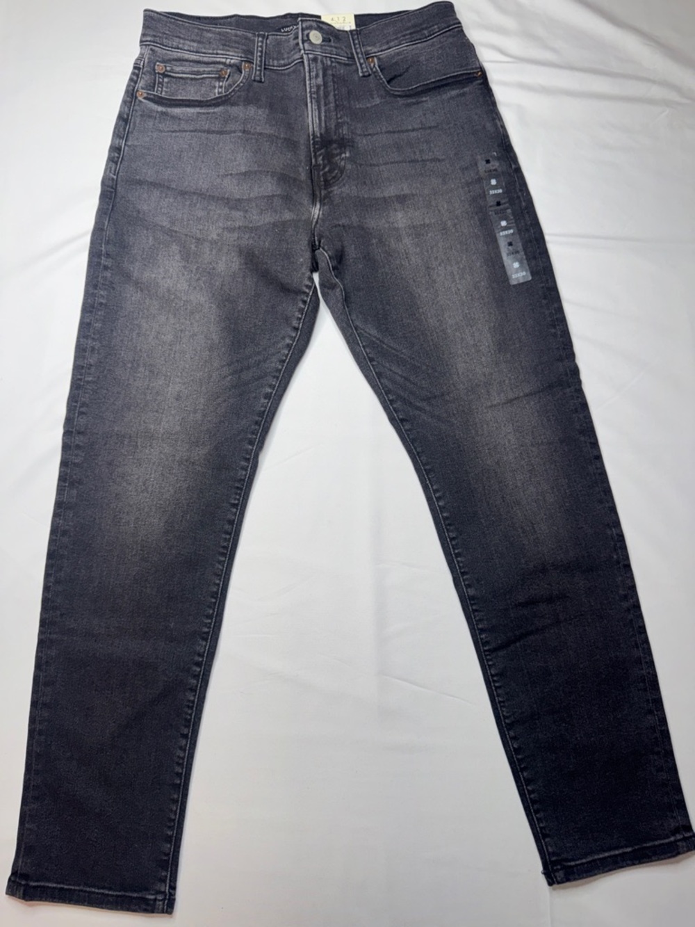 NWT Lucky Brand 412 Athletic Slim Advanced Stretch Gray Jeans 33x30